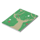 星を持つ鹿のぶら下がったシルエット ノートパッド (回転)