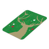 星を持つ鹿のぶら下がったシルエット マグネット (左側)