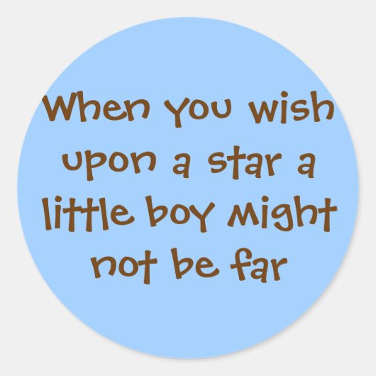 星を望むなら小さな男の子は… ラウンドシール (正面)