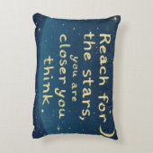 星を求めてリーチやる気を起こさせる- 感動的 アクセントクッション (裏面(縦))