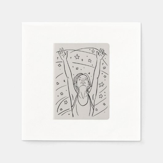 星を求めてリーチ スタンダードカクテルナプキン (正面)