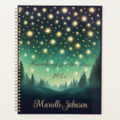 星を求めてリーチ – 緑の年ごとのプランナー プランナー手帳 (正面)