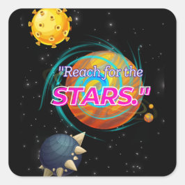 星を求めて手を伸ばす スクエアシール