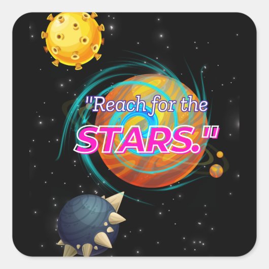 星を求めて手を伸ばす スクエアシール (正面)