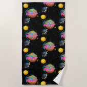 星を求めて手を伸ばす ビーチタオル (正面)