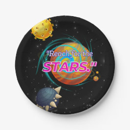 星を求めて手を伸ばす ペーパープレート