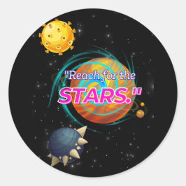 星を求めて手を伸ばす ラウンドシール