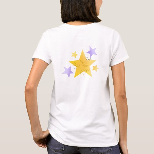 星を求めて手を伸ばす Tシャツ (裏面)