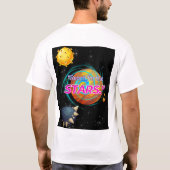 星を求めて手を伸ばす Tシャツ (裏面)