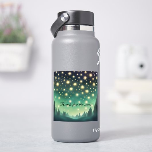 星を目指すリーチ – Green Shades Starry Night シール (HydroFlask)