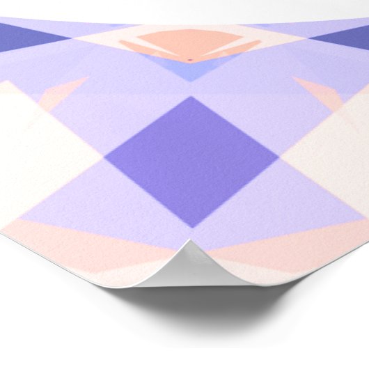 星を目指す可愛いピンクの紫のリーチやる気を起こさせる ポスター (角)