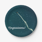 星を目指す飛行機 ペーパープレート (正面)