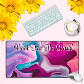 星を目指せ モチベーションが液体のような抽象的なものに変わる デスクマット