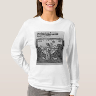 星を眺めている天文学者 Tシャツ