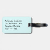 星を眺めるかわいい黒い子猫 ラゲッジタグ (裏面横)