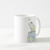 星を眺めるカエル コーヒーマグカップ (正面右)