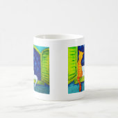 星を眺める猫のコーヒー・マグ コーヒーマグカップ (中央)