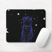 星を眺める猫のマウスパッド マウスパッド (マウス)