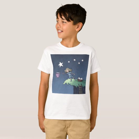 星を落とす – ウィッシュを集めるTシャツ Tシャツ (正面フル)