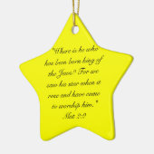 星を見たときにマットの2:10、彼らは前を喜ばせました セラミックオーナメント (左)