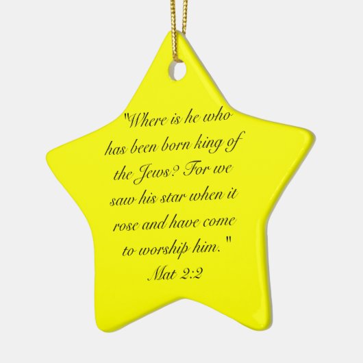 星を見たときにマットの2:10、彼らは前を喜ばせました セラミックオーナメント (左)