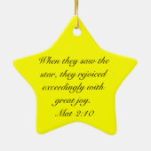 星を見たときにマットの2:10、彼らは前を喜ばせました セラミックオーナメント (裏面)