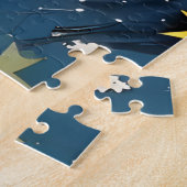 星を見る女性 ジグソーパズル (側面)