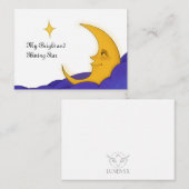 星を見る月 – 天 ノートカード (正面/裏面)