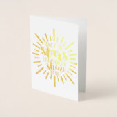 星を見る | すべての行事空白のタイポグラフィ 箔カード (正面)