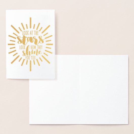 星を見る | すべての行事空白のタイポグラフィ 箔カード (ディスプレー)