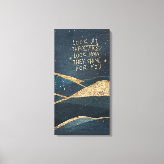 星を見る キャンバスプリント (正面)