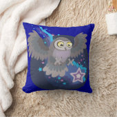 星を見る～フクロウ枕 クッション (ブランケット)