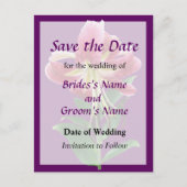 星を見上げるリリー　ウエディング　セーブ・ザ・デート 案内ポストカード (正面)