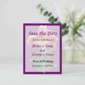 星を見上げるリリー ウエディング セーブ・ザ・デート 案内ポストカード (スタンド正面)