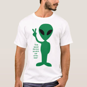 星を超えて、あなたの好奇心に敬礼を Tシャツ