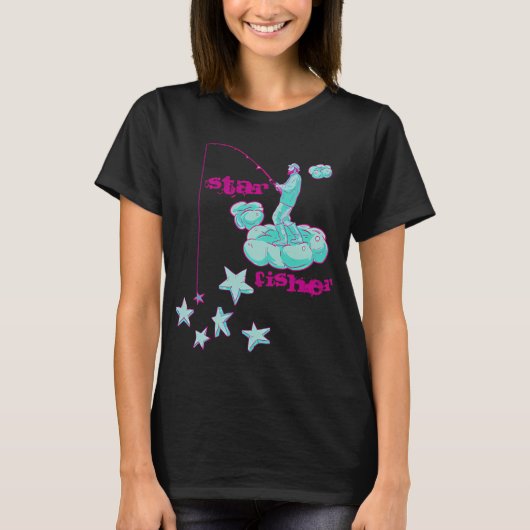 星を釣る雲の漁師 クラシック Tシャツ (正面)
