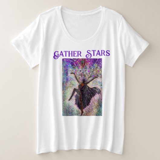 星を集める プラスサイズTシャツ (デザイン正面)