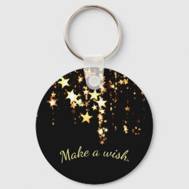星を黒に落とすことを金ゴールドに願う キーホルダー
