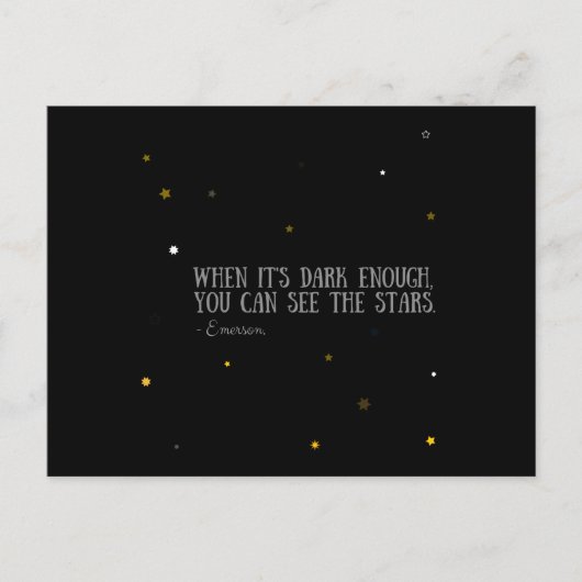 星エマーソン引用文 ポストカード (正面)