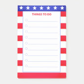 星エレガントと赤と白のストライプのすべきこと ポストイット (正面)