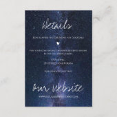 星エレガントの下の夜空結婚詳細 エンクロージャーカード (正面)