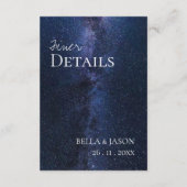 星エレガントの下の夜空結婚詳細 エンクロージャーカード (裏面)