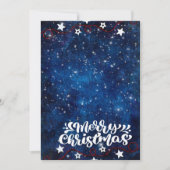 星エレガントの夜のクリスマスフォトコラージュカード シーズンカード (正面)