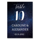 星エレガント星の夜コンステレーション銀河系モダンT テーブルナンバー (裏面)