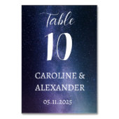 星エレガント星ナイトコンステレーション銀河系モダン テーブルナンバー (裏面)
