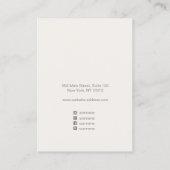 星エレガント星占いネックレスディスプレイ 名刺 (裏面)