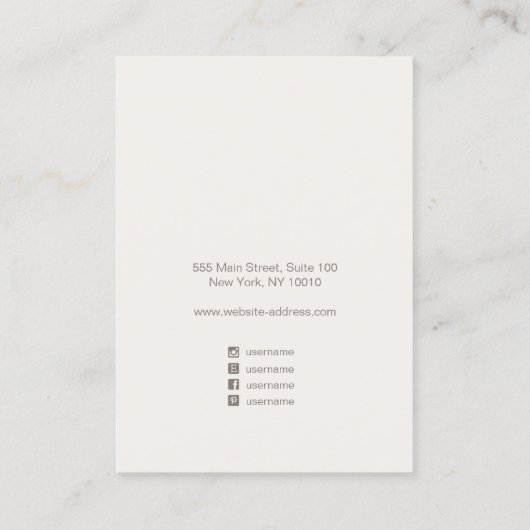 星エレガント星占いネックレスディスプレイ 名刺 (裏面)