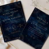 星エレガント結婚の夜の天結婚星 招待状