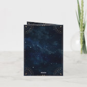 星エレガント結婚の夜の天結婚星 招待状 (裏面)