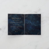 星エレガント結婚の夜の天結婚星 招待状 (内部)